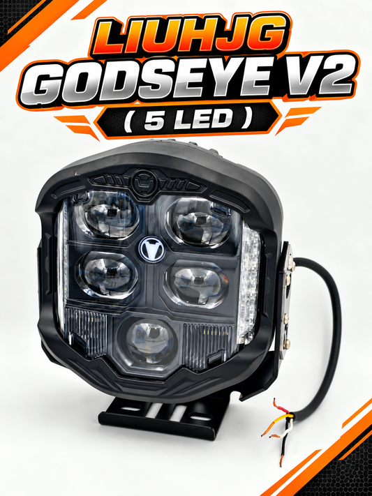 HJG GODS EYE V2 5 LED 90W low 120w high  (6m Warranty)