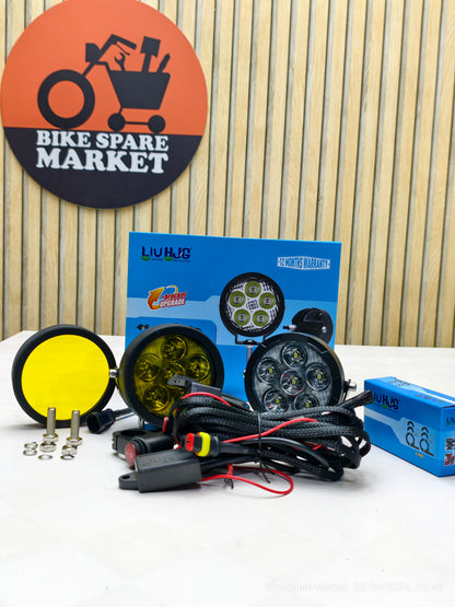 HjG Cree Round 6 120w Fog Light With Harness P91 ( 1 Year Warranty )