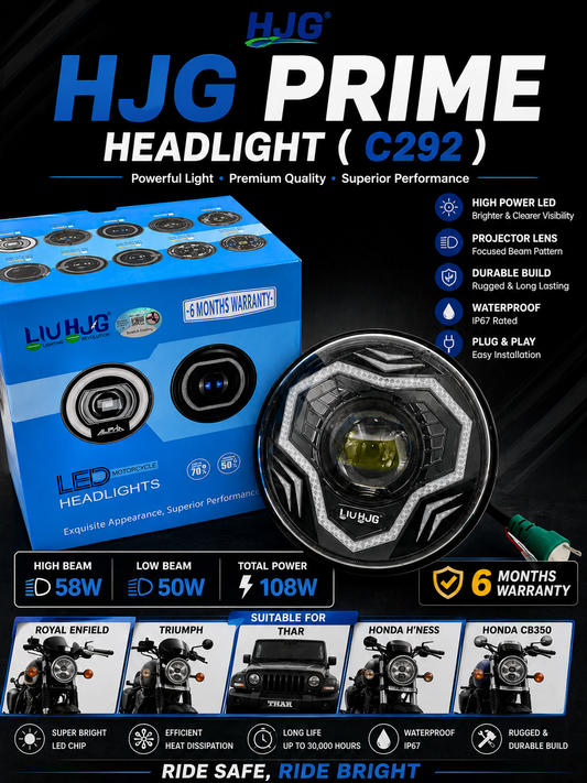 HJG ( C292 ) PRIME PROJECTOR HEADLIGHT 108WATT HIGH 58W low 50w ( 6m Warranty )