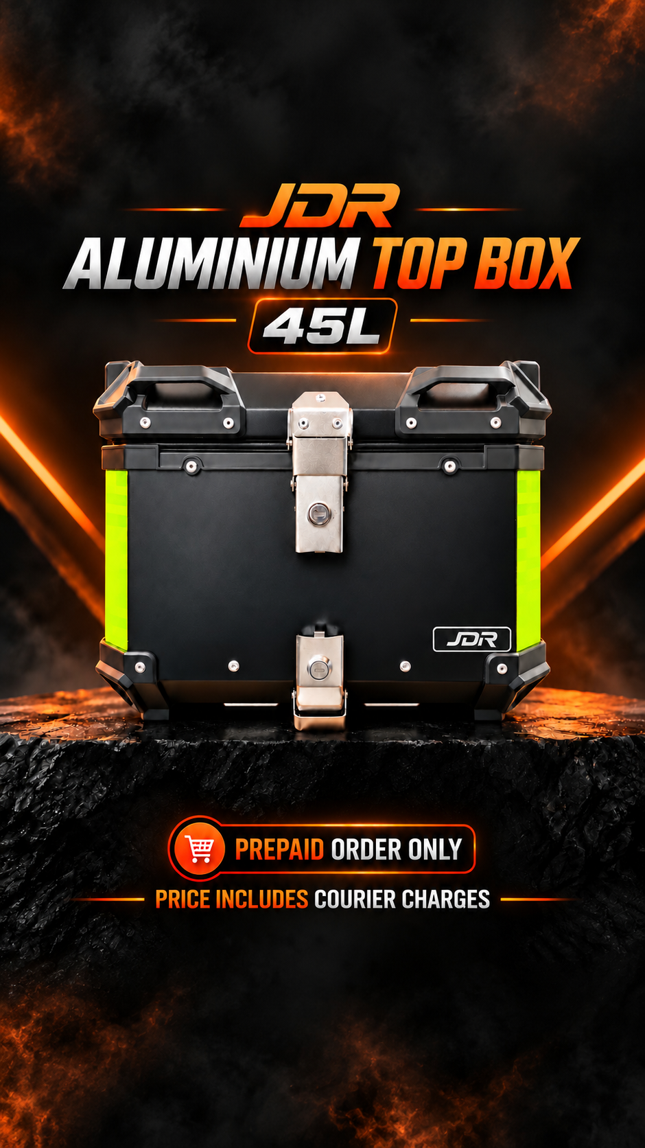 JDR ALUMINIUM 45L TOP BOX