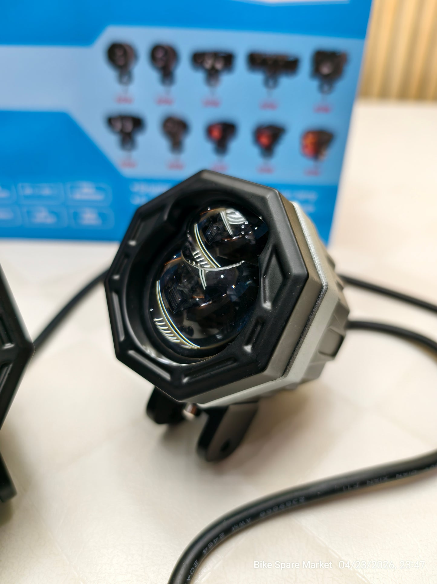HJG 125 fog Light With Moto Powerz Harness and Clamp 120w ( 1 year warranty )