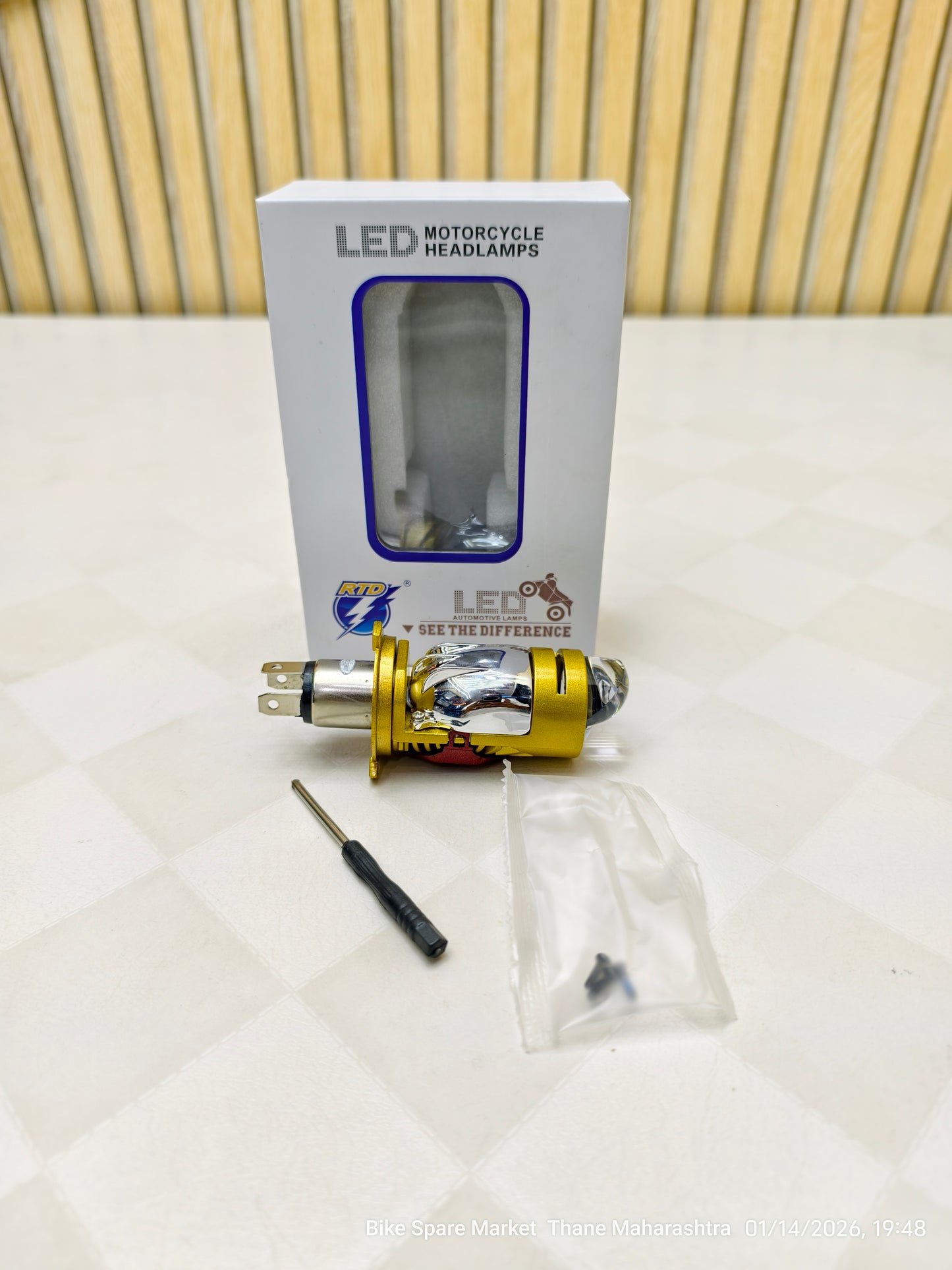 RTD Gold Projector 70w H4 LED Headlight Bulb ( 6M Warranty)