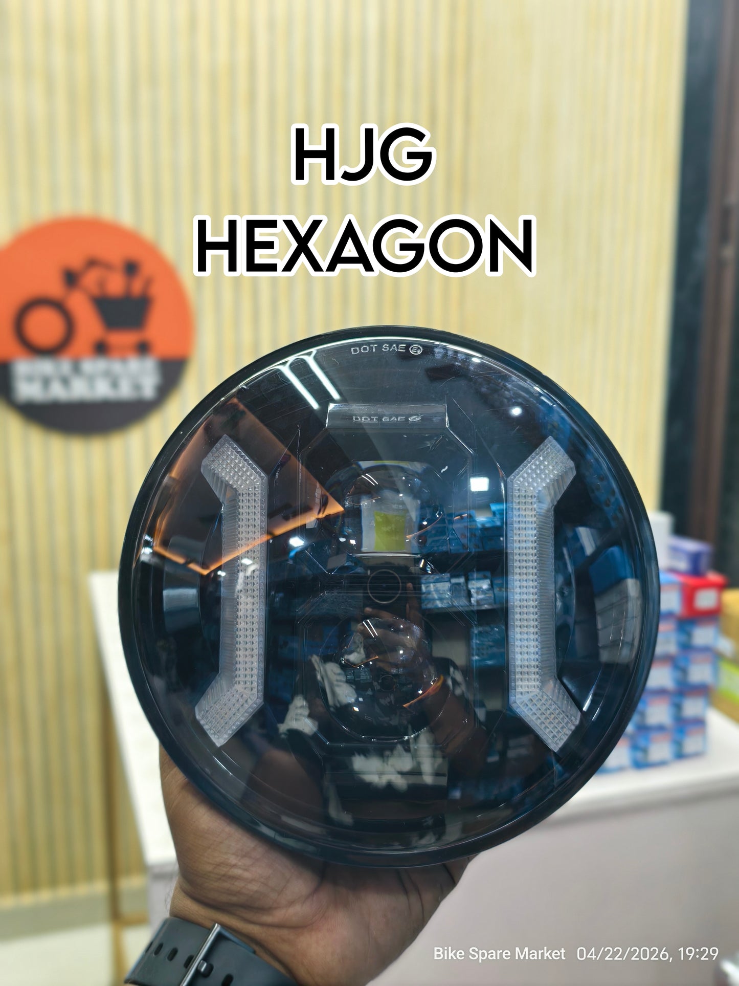 HJG HEXAGON (C284) HEADLIGHT HIGH 52W LOW 42w (6m warranty )