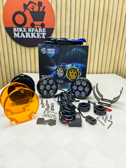 Moto Genius VK 70 Pro 160W DRL With Harness Full kit