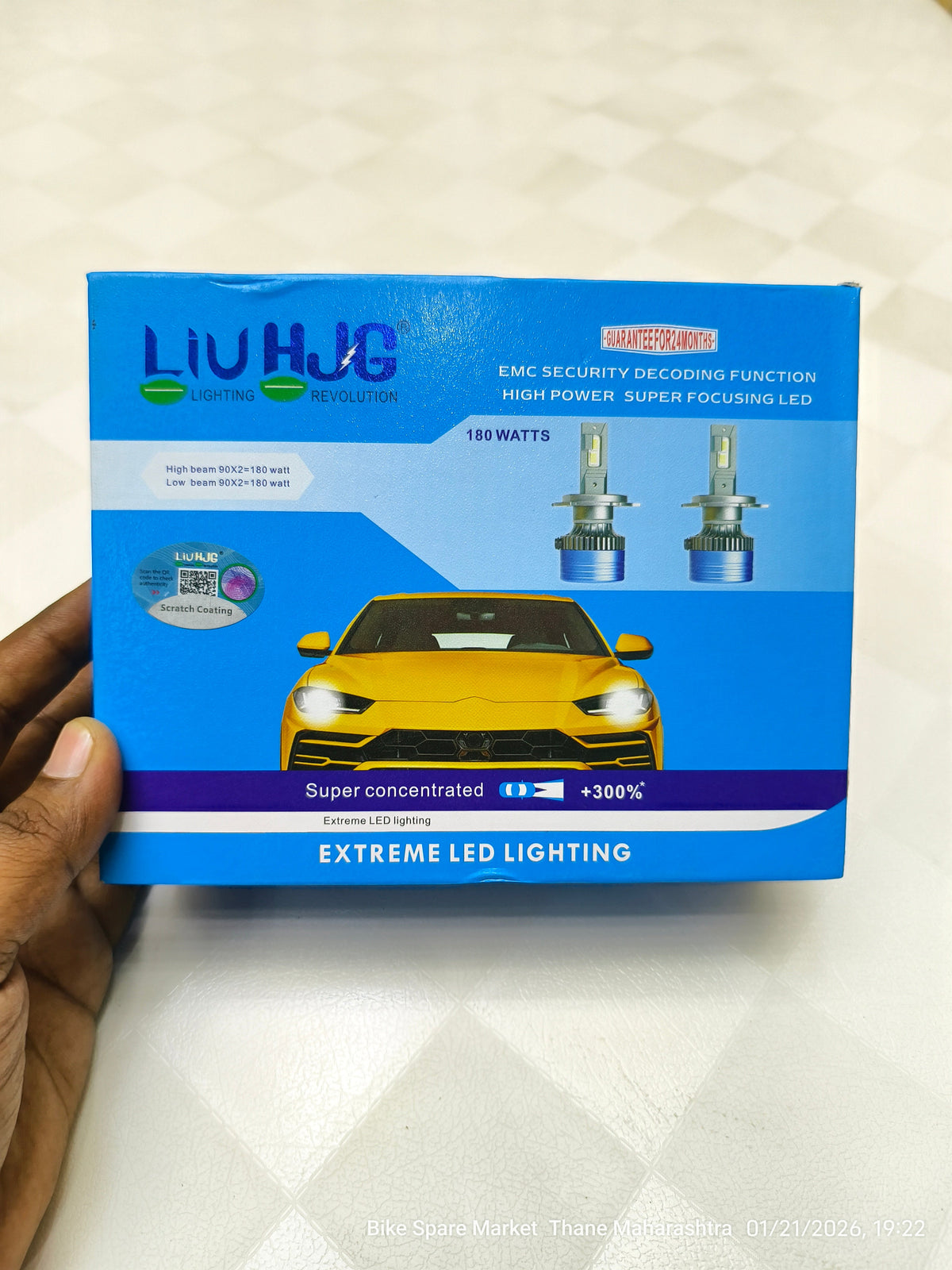 HjG 180w H4 18000LM LED Headlight Bulb Pair (Pack of 2) 24m warranty