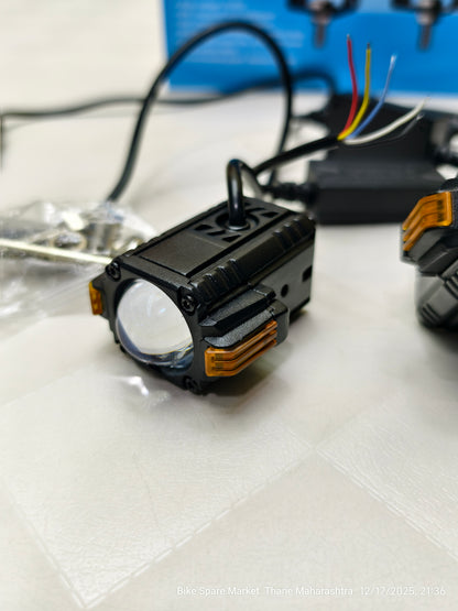 HJG SPACESHIP MINI V3 FOG LIGHT 80W WITH RED DRL ( 6M WARRANTY )