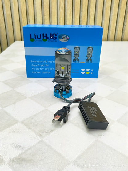 HJG 125 Watt LED H4 Headlight Projector Bulb 125w Watt High 85 Watt Low 12000LM - 8500LM 12v-80v ( 1 Year Warranty )