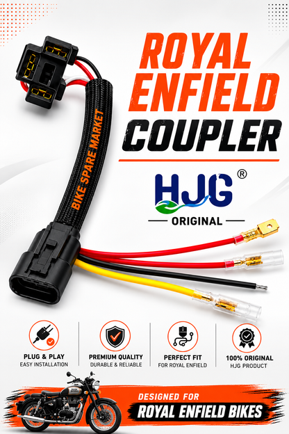 ( HJG ORIGINAL) Royal Enfield Coupler RE Headlight Coupler LED to H4 Conversion Shocket
