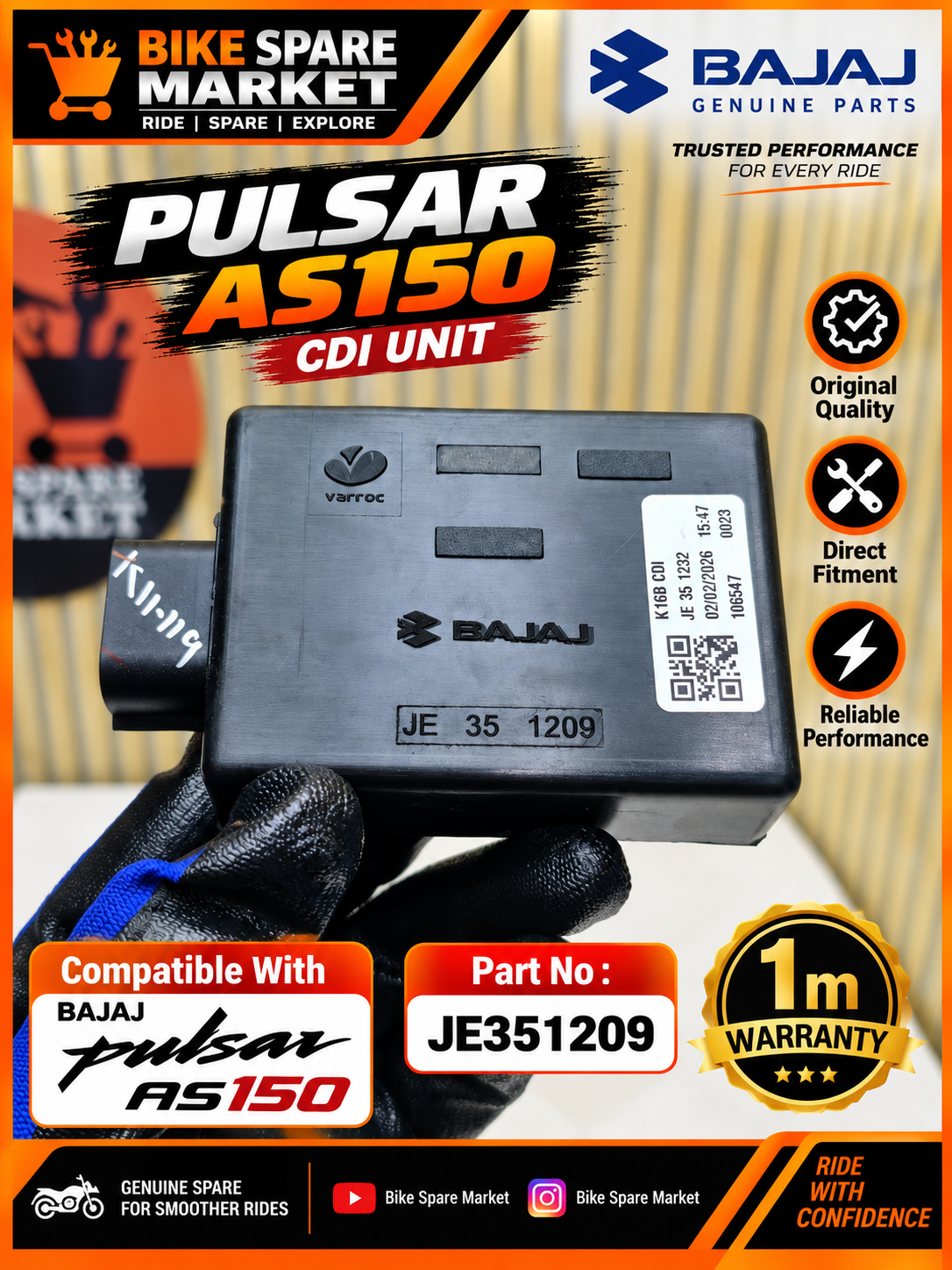 Original Bajaj As150 CDi (1m Warranty)