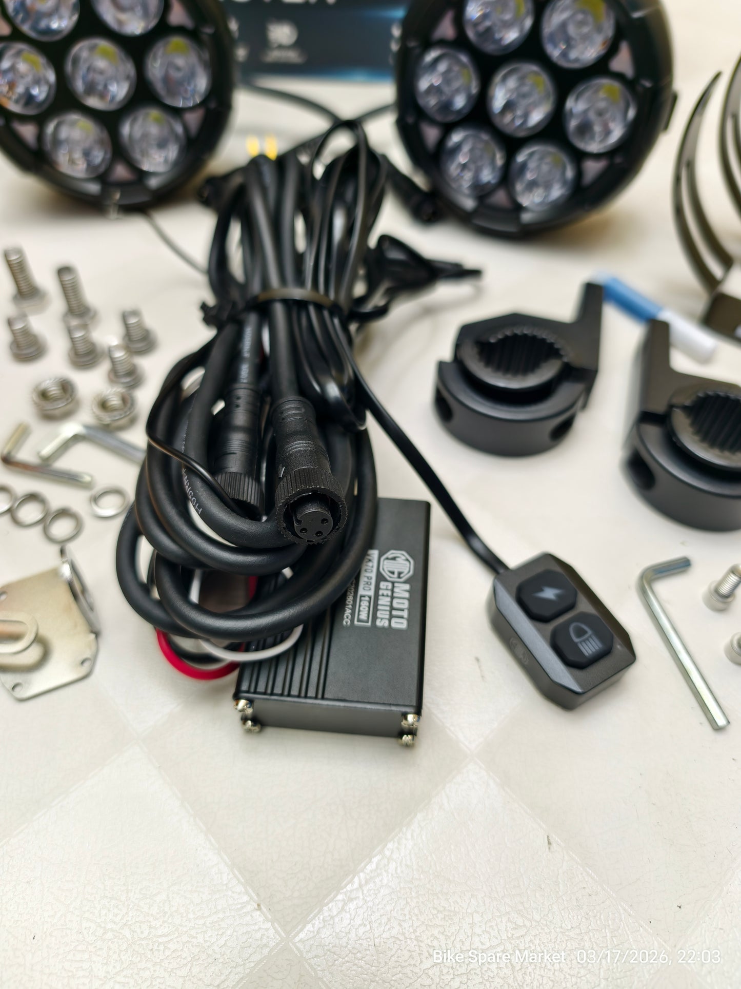 Moto Genius VK 70 Pro 160W DRL With Harness Full kit