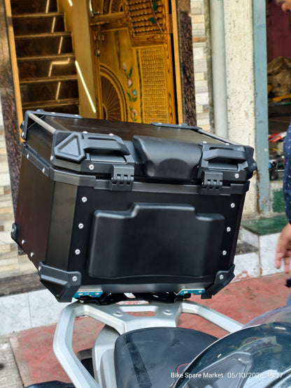 HJG 45L Aluminium Top Box With Back Rest