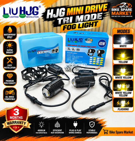 HJG Mini Drive Tri Mode 40w fog light (3M Warranty)