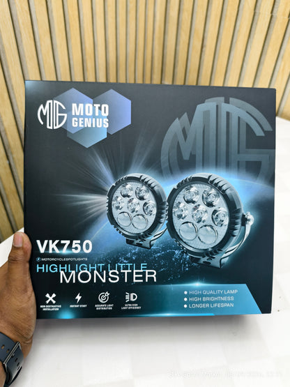 Moto Genius Vk750 120w Spot + Spread With Harness Full kit