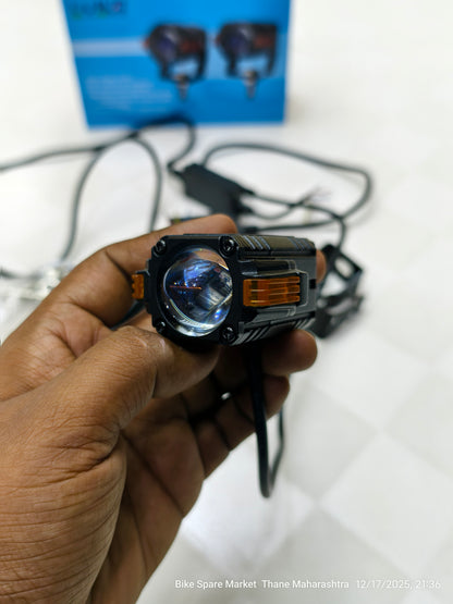 HJG SPACESHIP MINI V3 FOG LIGHT 80W WITH RED DRL ( 6M WARRANTY )