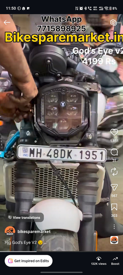 HJG GOD'S EYE V2 5 LED 120W (6m Warranty)