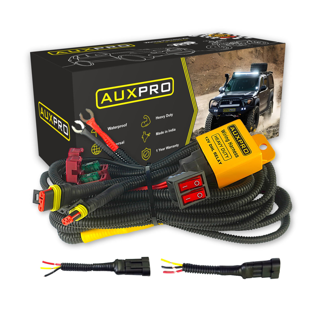 Auxpro Harness Support Upto 500w (6M Warranty)