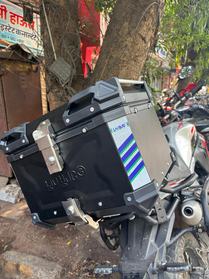 HJG 45L Aluminium Top Box With Back Rest