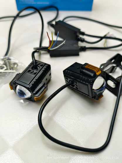 HJG SPACESHIP MINI V3 FOG LIGHT 80W WITH RED DRL ( 6M WARRANTY )