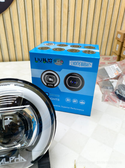( Meteor 350 Halogen ) HJG ALPHA C-325 Projector Headlight 128 watt High 68w Low 60w Full Kit ( 6m Warranty )