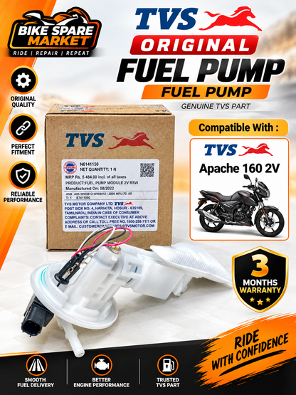 Original TVS Apache RTR 160 2v Fuel Pump Assembly (3M Warranty) (Open Box)