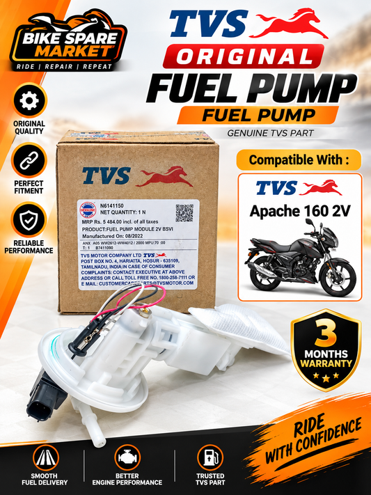 Original TVS Apache RTR 160 2v Fuel Pump Assembly (3M Warranty) (Open Box)