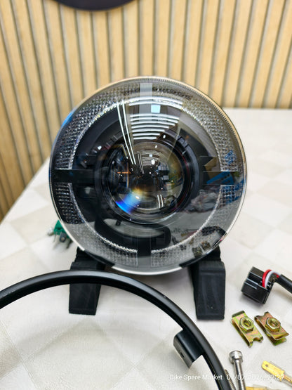 ( Himalayan 452 , GUERRILLA 450 ) HJG ALPHA 318 Diamond 108 Watt ( Full Kit ) ( Headlight , Ring , Coupler , Nutbolt Lock ) ( 6m Warranty )
