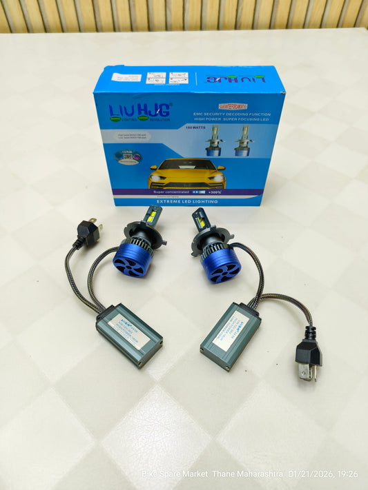 HjG 180w H4 18000LM LED Headlight Bulb Pair (Pack of 2) 24m warranty