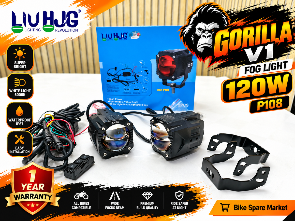 HjG Gorilla V1 Fog light with Harness 120w P108 ( 1 Year Warranty )